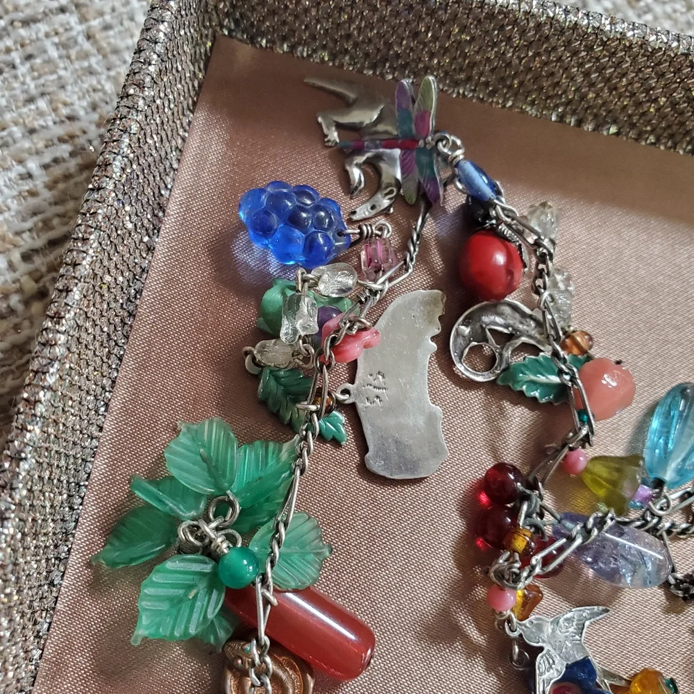 Vintage Lucy Issacs Sterling Rainforest Necklace - Picture 6 of 16